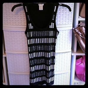 Black Tank top with Silver Studs Size Small